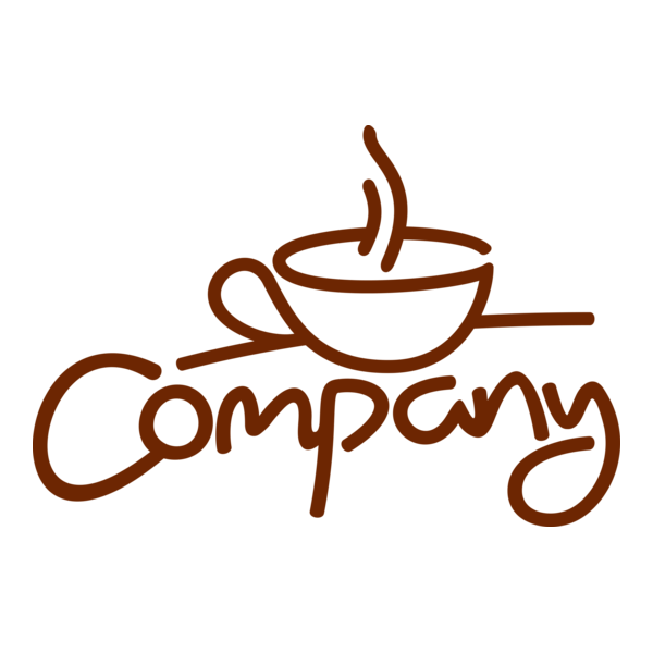 Company Coffee Cup Logo PNG Vector