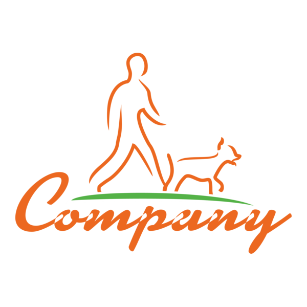 Company Dog Walking Logo PNG Vector
