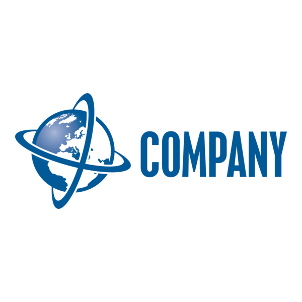Company Globe and Swooshes Logo PNG Vector