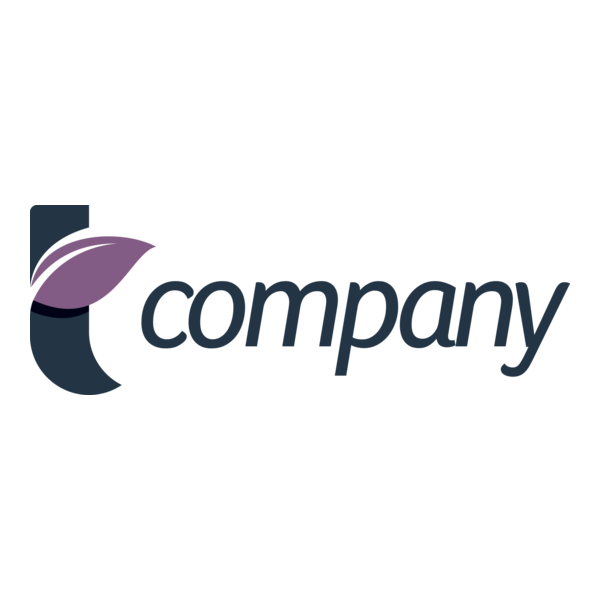 Company Letter T Leaf Logo PNG Vector