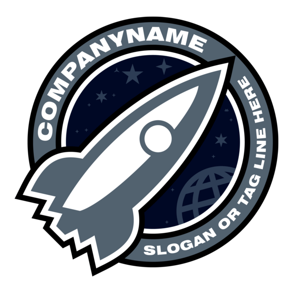 Company Rocket Ship Logo PNG Vector