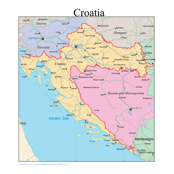 CROATIA DETAILED MAP Logo PNG Vector