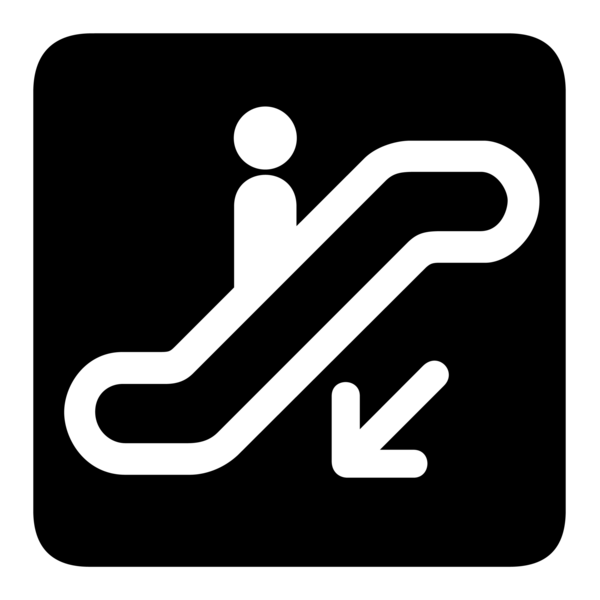 ESCALATOR DOWN SYMBOL Logo PNG Vector