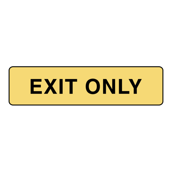EXIT ONLY YELLOW SIGN Logo PNG Vector