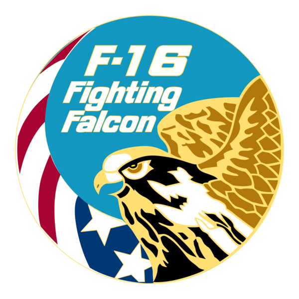 FIGHTING FALCON F16 COAT OF ARMS Logo PNG Vector
