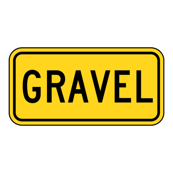 GRAVEL ROAD SIGN Logo PNG Vector