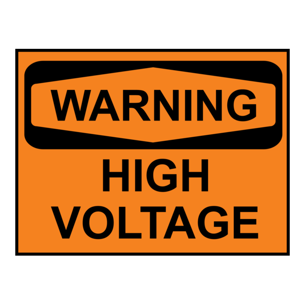 HIGH VOLTAGE WARNING SIGN Logo PNG Vector