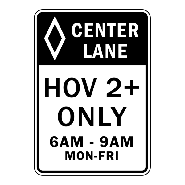 HOV CENTER LANE Logo PNG Vector