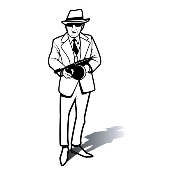 IMAGE OF A GANGSTER Logo PNG Vector