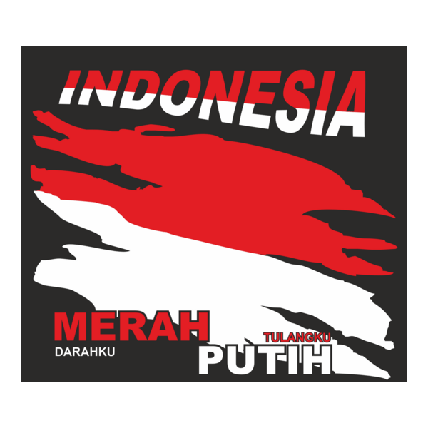 INDONESIA merah darahku putih tulangku Logo PNG Vector