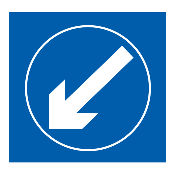 KEEP LEFT ROAD SIGN Logo PNG Vector