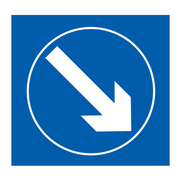 KEEP RIGHT ROAD SIGN Logo PNG Vector