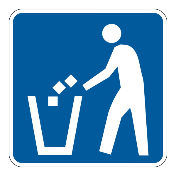 LITTER BIN ROAD SIGN Logo PNG Vector