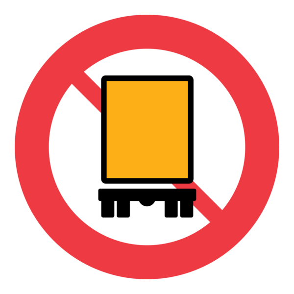 LORRY TRAFFIC FORBIDDEN SIGN Logo PNG Vector