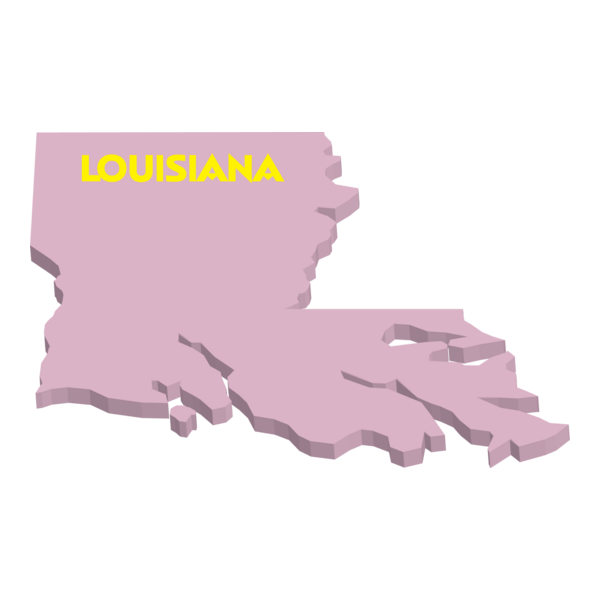 LOUISIANA 3D MAP Logo PNG Vector