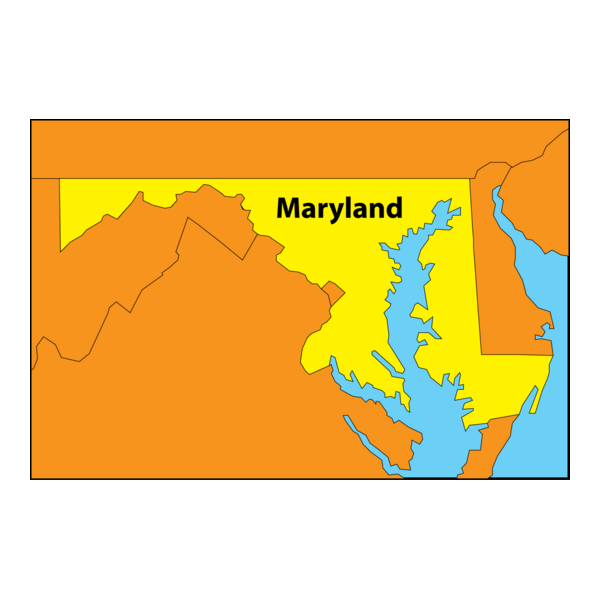 MAP OF MARYLAND Logo PNG Vector