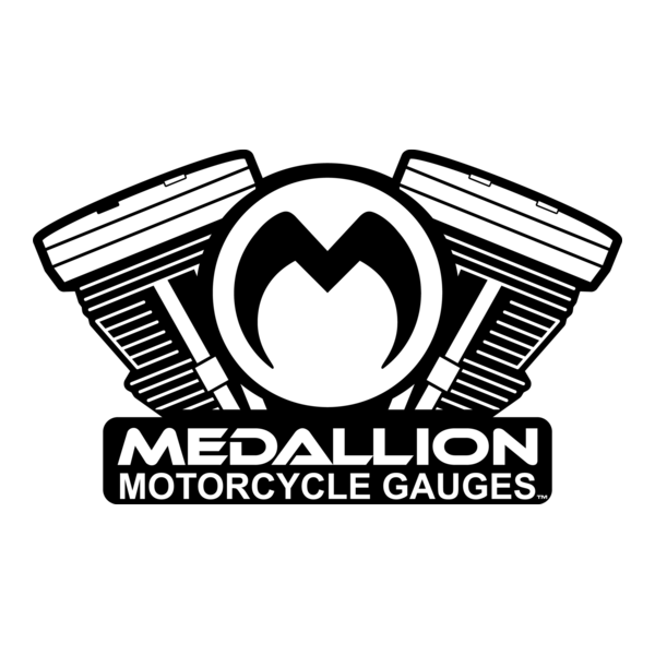 Medallion Motorcycle Gauges Logo PNG Vector