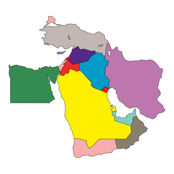 MIDDLE EAST MAP Logo PNG Vector