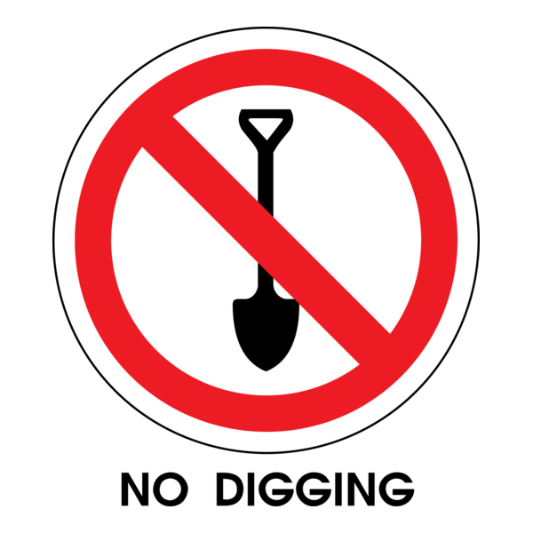 NO DIGGING SIGN Logo PNG Vector