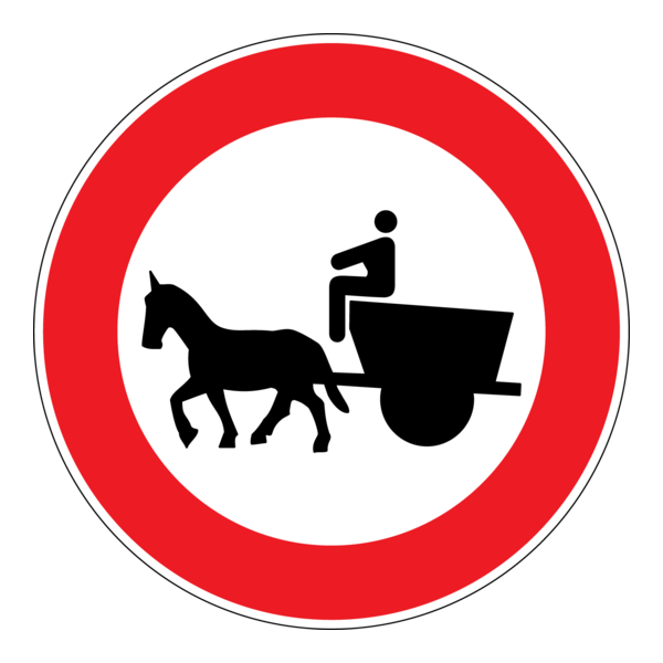 NO ENTRY FOR HORSE-DRAWN VEHICLES Logo PNG Vector