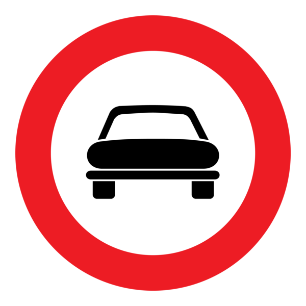 NO ENTRY FOR LIGHT VEHICLES SIGN Logo PNG Vector