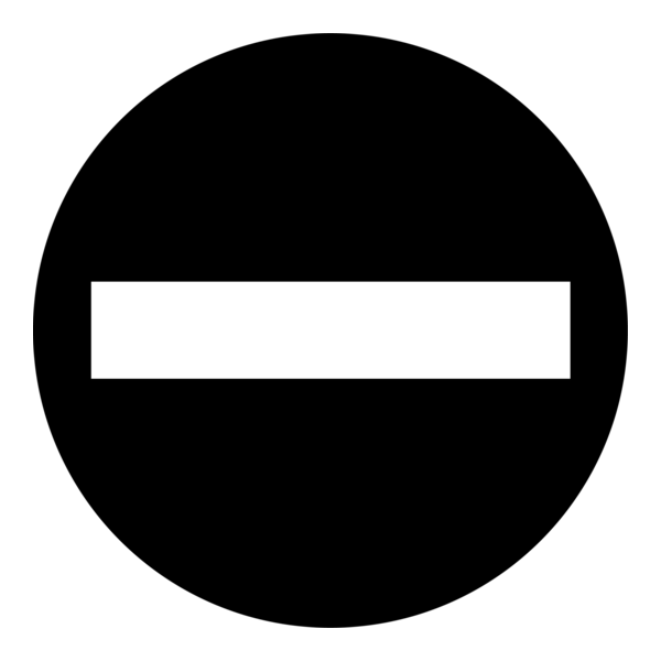 NO ENTRY ROAD SIGN Logo PNG Vector