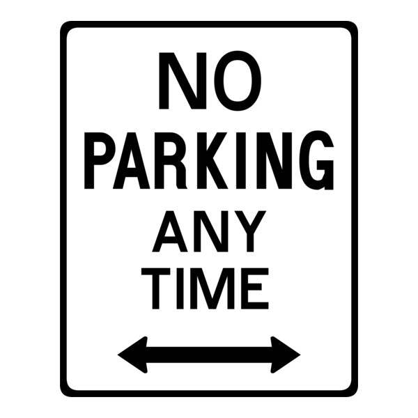 NO PARKING ANY TIME SIGN 3 Logo PNG Vector