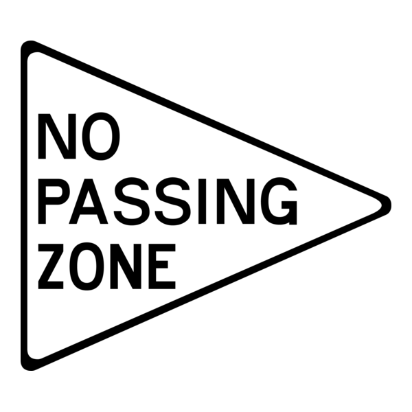 NO PASSING ZONE SIGN Logo PNG Vector