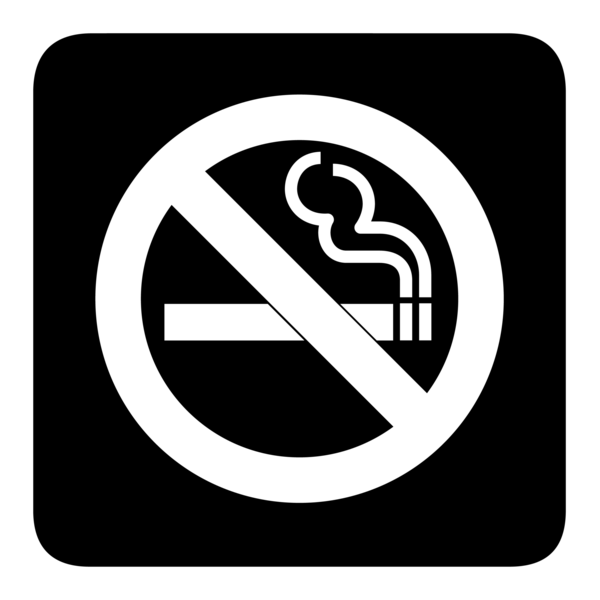 NO SMOKING BLACK AND WHITE Logo PNG Vector