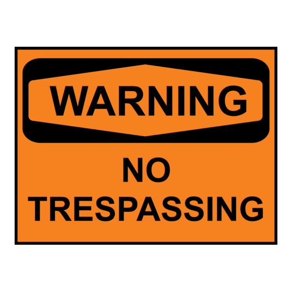NO TRESPASSING SIGN Logo PNG Vector