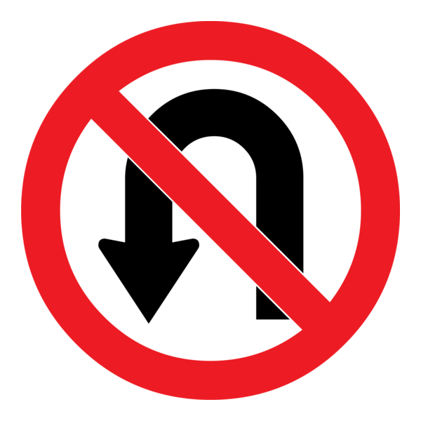 NO U-TURNS SIGN Logo PNG Vector