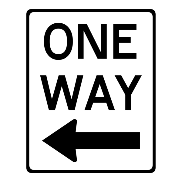 ONE WAY ROAD SIGN Logo PNG Vector