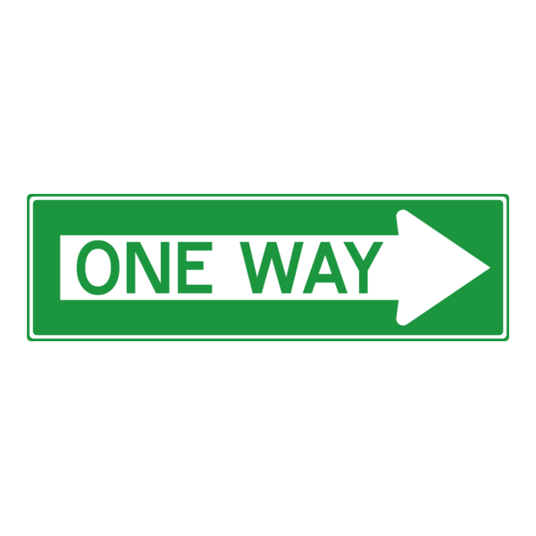 ONE WAY STREET SIGN Logo PNG Vector