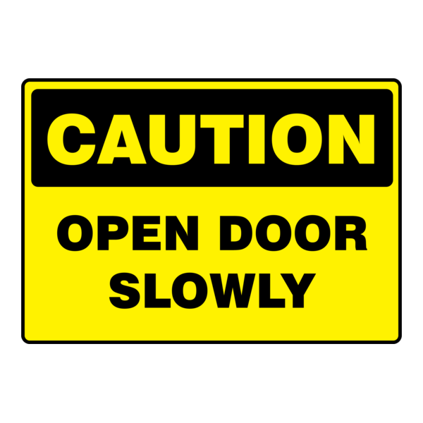 OPEN DOOR SLOWLY SIGN Logo PNG Vector