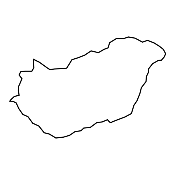 OUTLINE MAP OF HUNGARY Logo PNG Vector