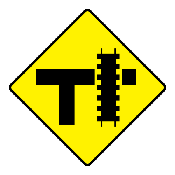 PARALLEL RAIL CROSSING SIGN Logo PNG Vector