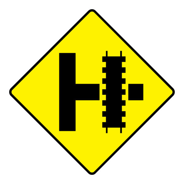 PARALLEL RAILROAD CROSSING SIGN Logo PNG Vector