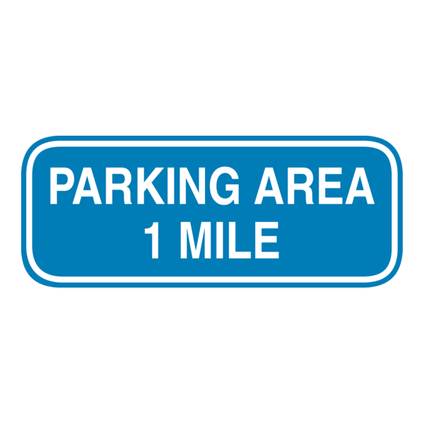 PARKING AREA ONE MILE SIGN Logo PNG Vector