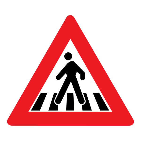 PEDESTRIAN CROSSING SIGN Logo PNG Vector