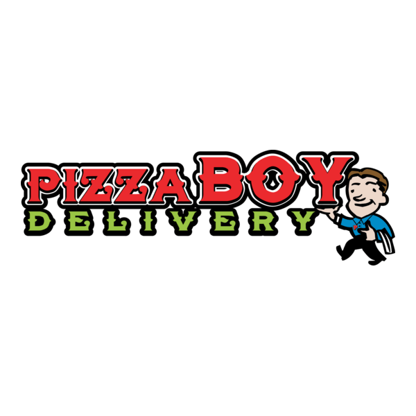 Pizza Boy Delivery Logo PNG Vector