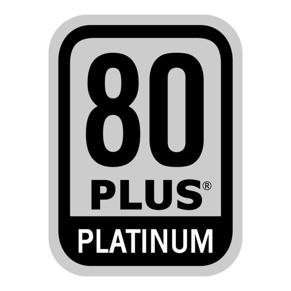 Power Supply 80 PLUS Platinum Certification Logo PNG Vector