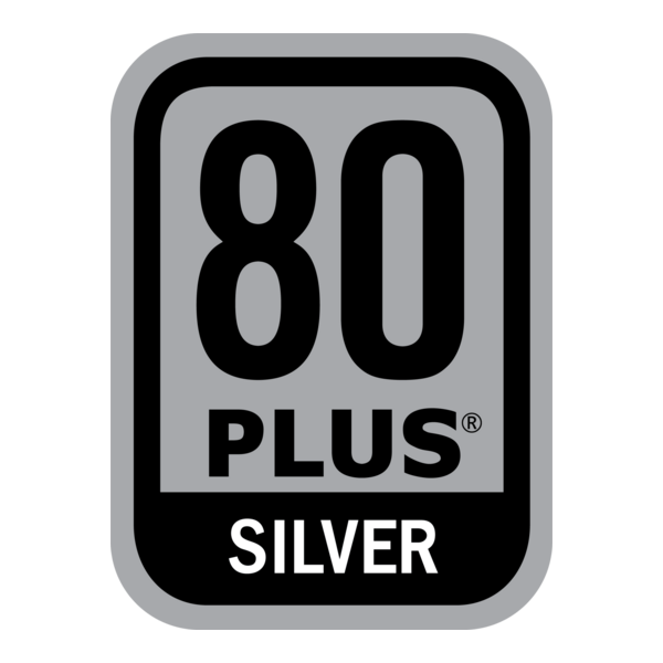 Power Supply 80 PLUS Silver Certification Logo PNG Vector