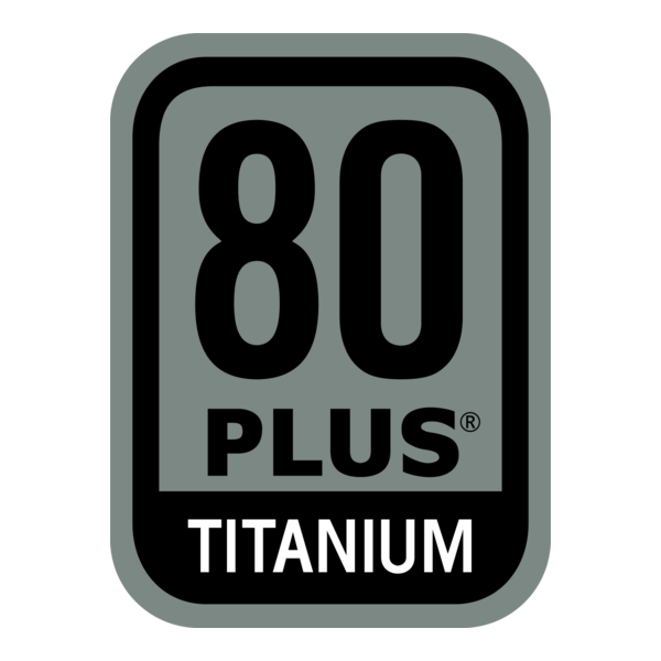 Power Supply 80 PLUS Titanium Certification Logo PNG Vector
