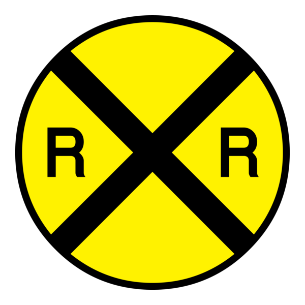 RAILROAD CROSSING ADVANCE SIGN Logo PNG Vector