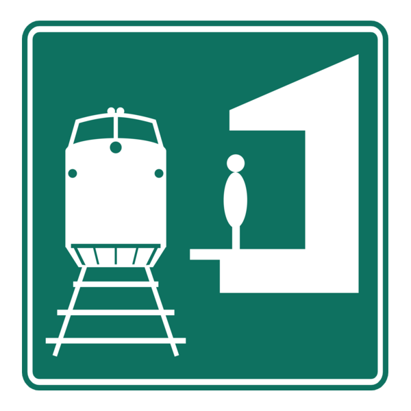 RAILWAY STATION TRAFFIC SYMBOL Logo PNG Vector