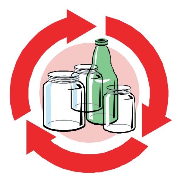 RECYCLE GLASS Logo PNG Vector