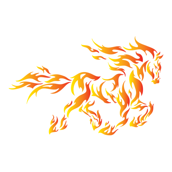 Red fire horse Logo PNG Vector