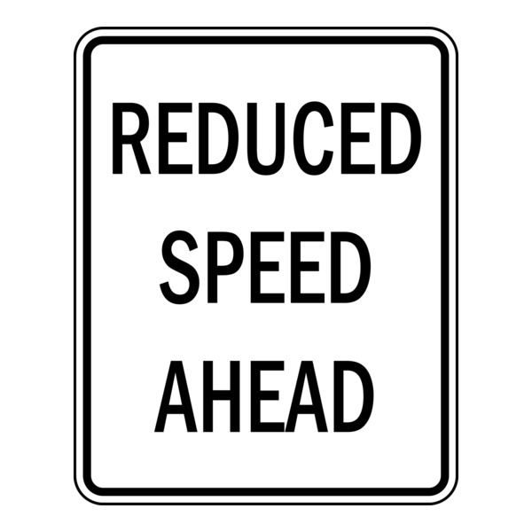 REDUCE SPEED AHEAD Logo PNG Vector
