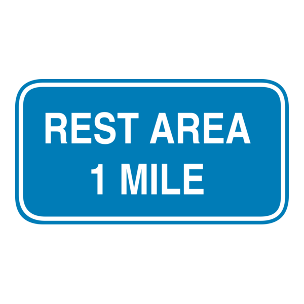 REST AREA ONE MILE SIGN Logo PNG Vector