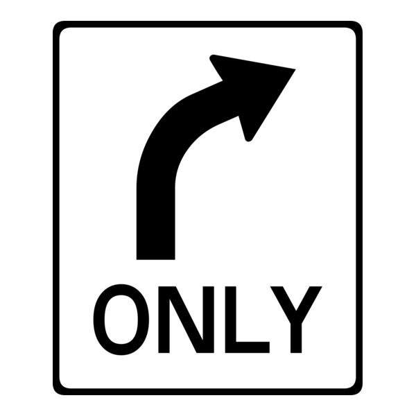 RIGHT ONLY SIGN Logo PNG Vector